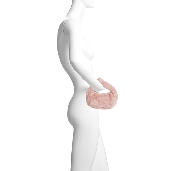 Mix No. 6 Faux Fur Light Pink Mini Hobo Bag - Picture 5 of 6